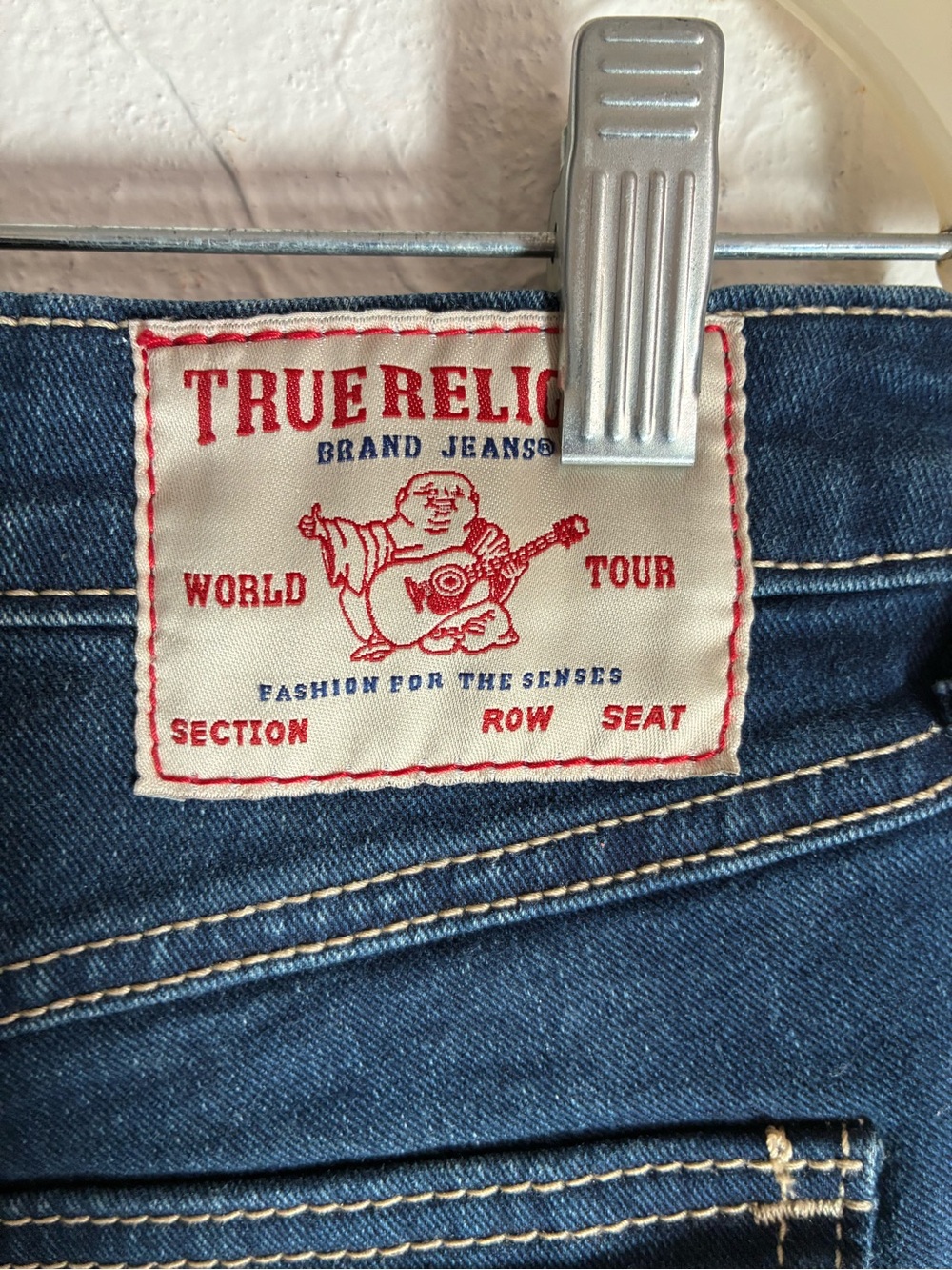 True Religion Dark Indigo Mid-Rise Jennie Curvy Skinny Jeans - Picture 6 of 14